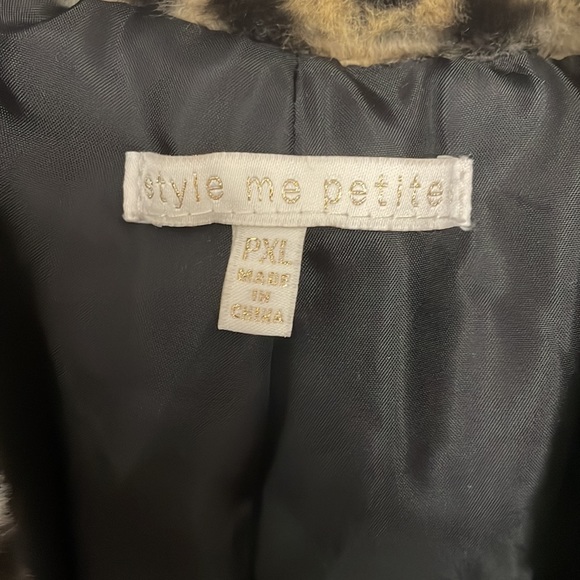 Style me petite, leopard warm jacket, above the knee, size: PXL, never used - Picture 2 of 5